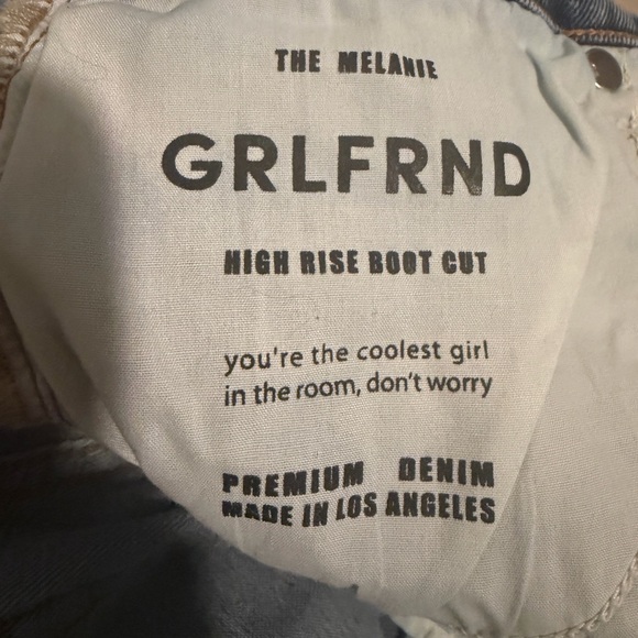 GRLFRND The Melanie High Rise Boot Cut Hollywood Hills Blue Jeans size 26 - Picture 7 of 8